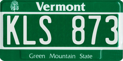 VT license plate KLS873