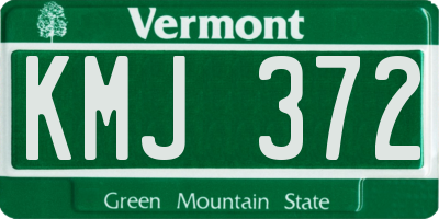 VT license plate KMJ372