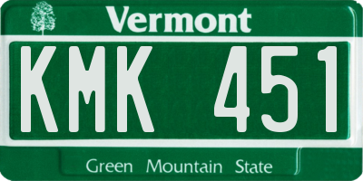 VT license plate KMK451