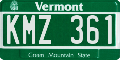 VT license plate KMZ361
