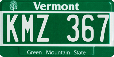 VT license plate KMZ367