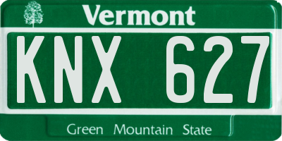 VT license plate KNX627