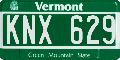 VT license plate KNX629