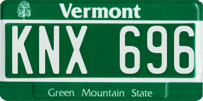 VT license plate KNX696