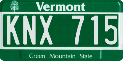 VT license plate KNX715
