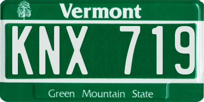 VT license plate KNX719