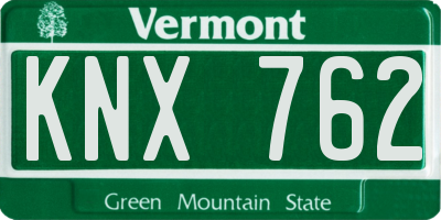 VT license plate KNX762