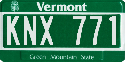 VT license plate KNX771