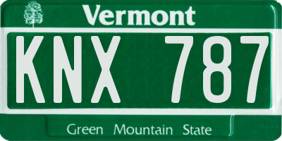 VT license plate KNX787