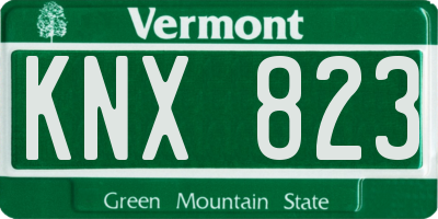 VT license plate KNX823