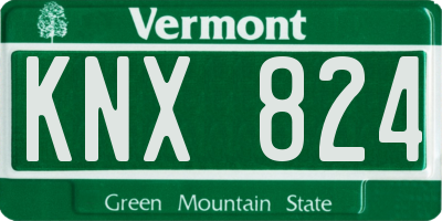 VT license plate KNX824