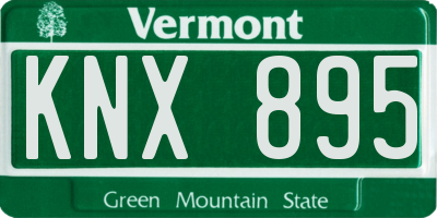 VT license plate KNX895