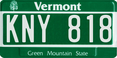 VT license plate KNY818