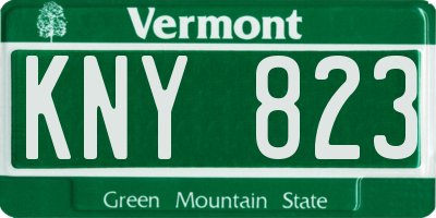 VT license plate KNY823