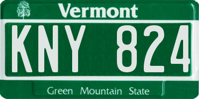 VT license plate KNY824