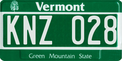 VT license plate KNZ028