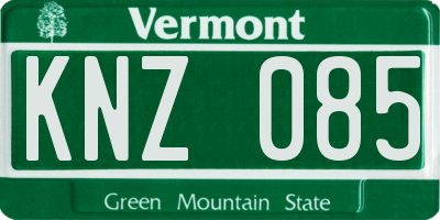 VT license plate KNZ085