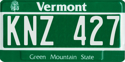 VT license plate KNZ427