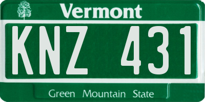 VT license plate KNZ431