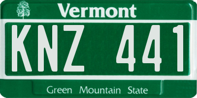 VT license plate KNZ441