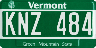 VT license plate KNZ484