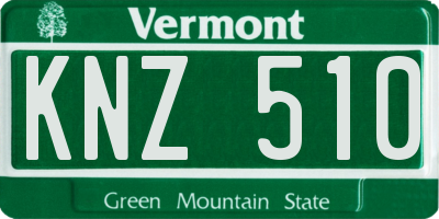 VT license plate KNZ510