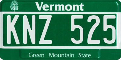 VT license plate KNZ525