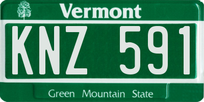 VT license plate KNZ591