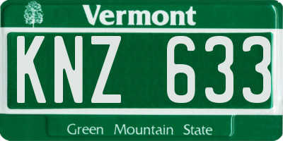 VT license plate KNZ633