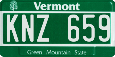 VT license plate KNZ659