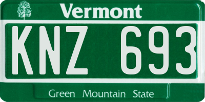 VT license plate KNZ693