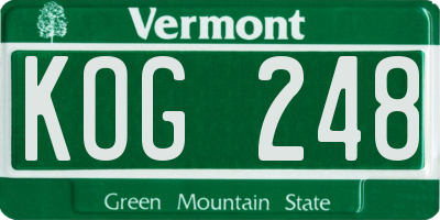 VT license plate KOG248
