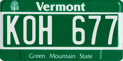 VT license plate KOH677
