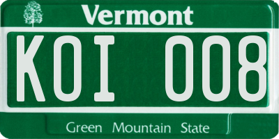 VT license plate KOI008
