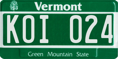 VT license plate KOI024