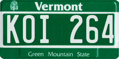 VT license plate KOI264