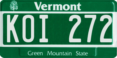 VT license plate KOI272