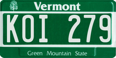 VT license plate KOI279