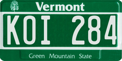 VT license plate KOI284