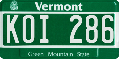 VT license plate KOI286