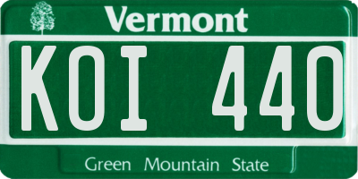 VT license plate KOI440