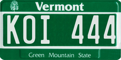VT license plate KOI444