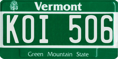 VT license plate KOI506