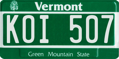 VT license plate KOI507