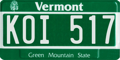 VT license plate KOI517