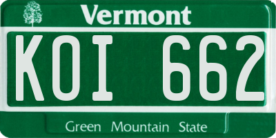 VT license plate KOI662