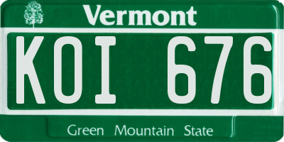 VT license plate KOI676