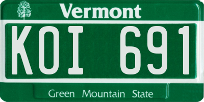 VT license plate KOI691