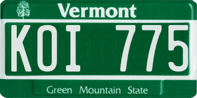 VT license plate KOI775