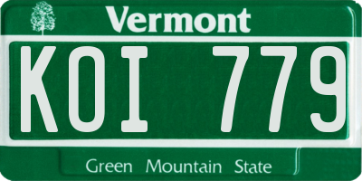 VT license plate KOI779